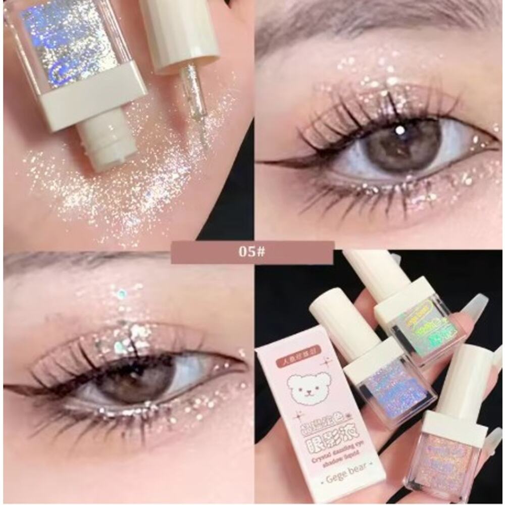 Crystal Glitter Eye Gel – Shade 05# Grape Bear | Chunky Silver Holographic